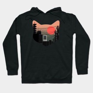 Cat city silhuette Hoodie